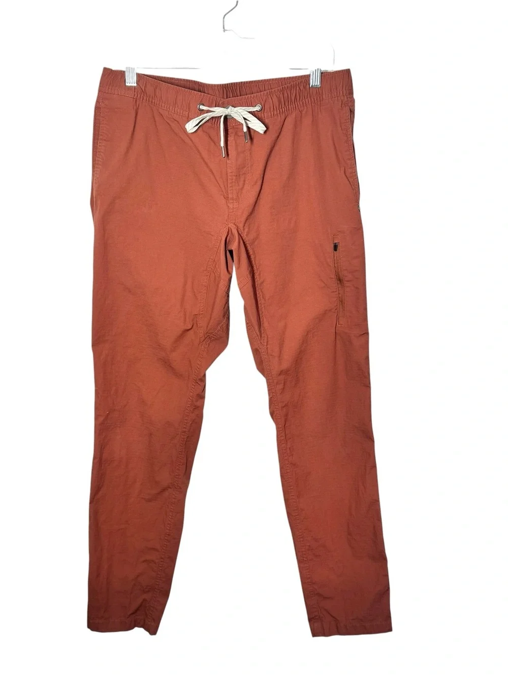 Vuori Ripstop Climber Pants Men L 34/32 Clay Red Zip Pocket Outdoor Hiking
